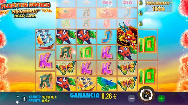 Mecánica del juego Floating Dragon Megaways