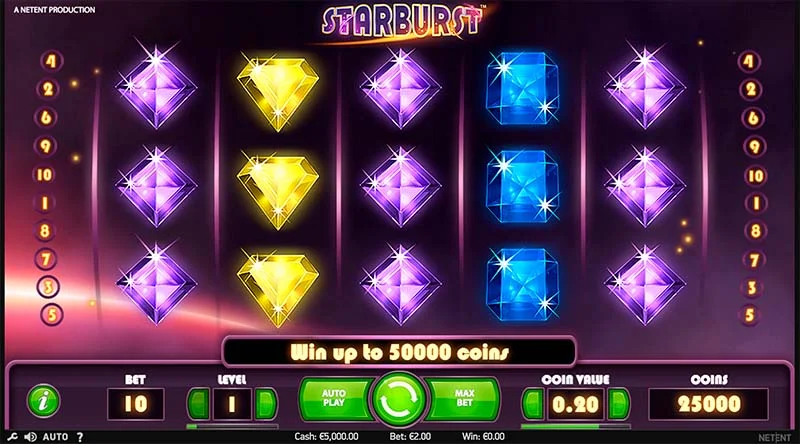 Mecánica del juego Starburst