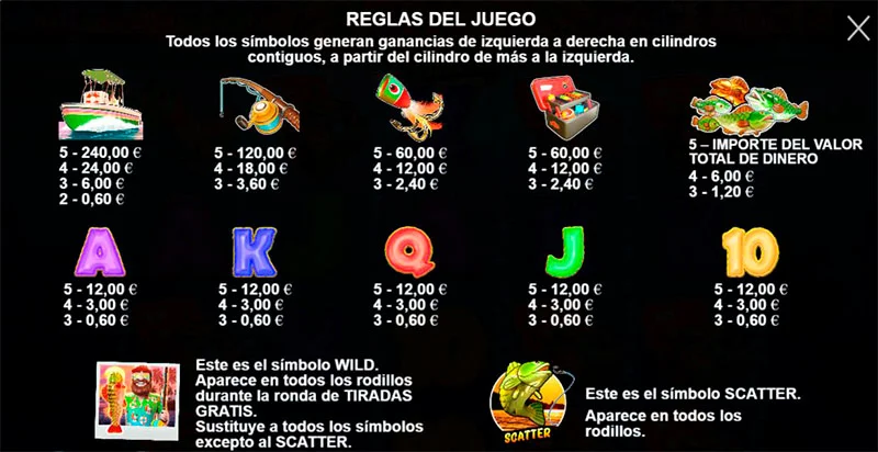 Símbolos del juego