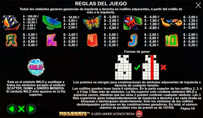 Símbolos del juego