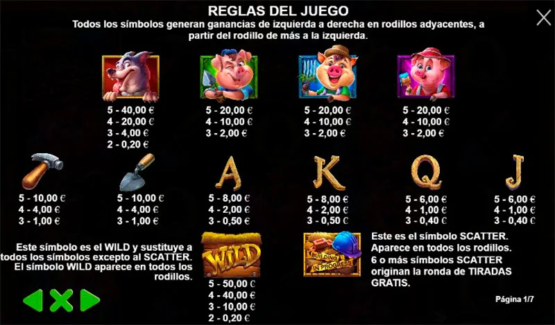 Símbolos del juego Greedy Wolf